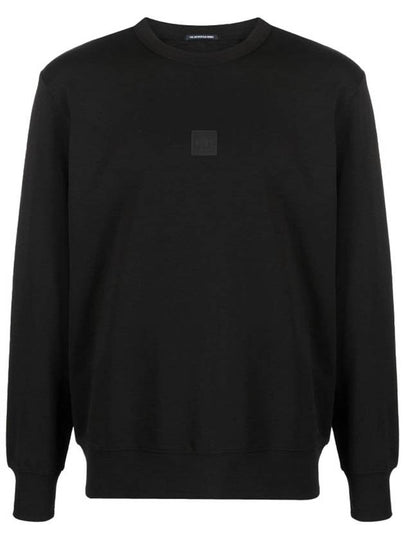 Logo Patch Cotton Sweatshirt Black - CP COMPANY - BALAAN 2