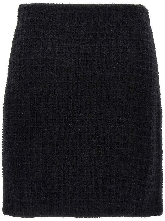 Women's Jewel Button Knit H-Line Skirt Black - SELF PORTRAIT - BALAAN 4