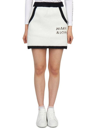 Logo Knit Skirt White - MARK & LONA - BALAAN 1