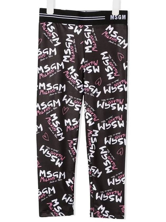 Women's Milan Logo Leggings Black MS026931 110 - MSGM - BALAAN 1