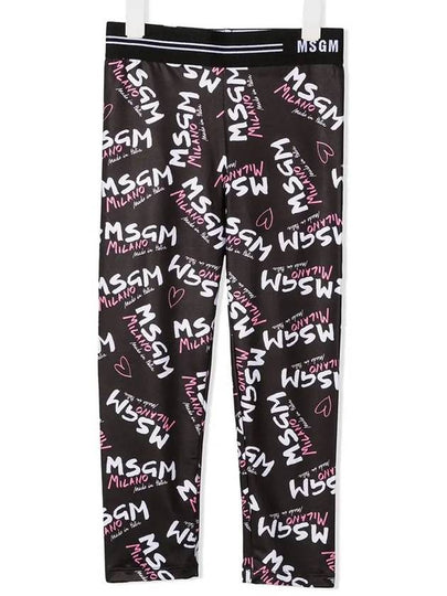 Women's Milan Logo Leggings Black MS026931 110 - MSGM - BALAAN 2