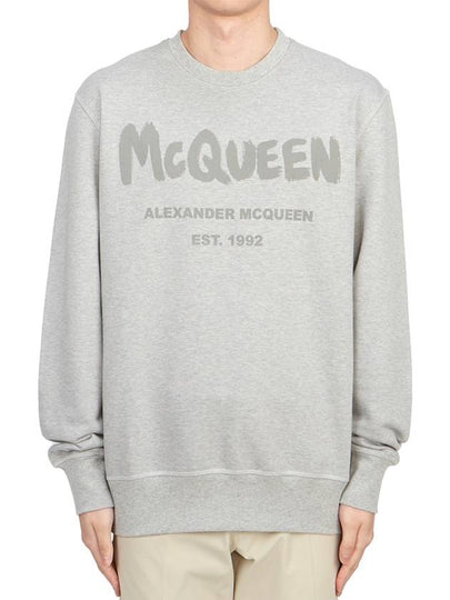 Graffiti Logo Sweatshirt Grey - ALEXANDER MCQUEEN - BALAAN 2