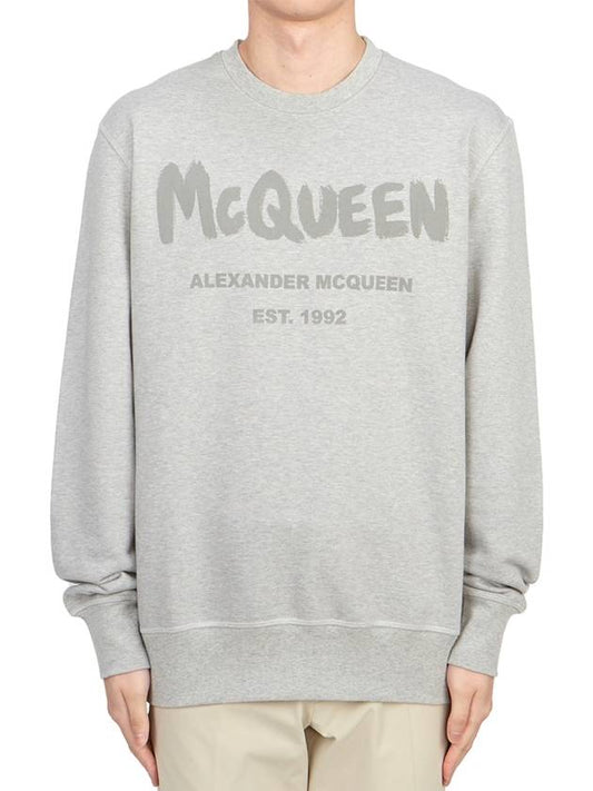 Graffiti Logo Sweatshirt Grey - ALEXANDER MCQUEEN - BALAAN 2