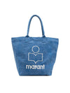 Yenky Embroidered Logo Large Shopper Tote Bag Blue - ISABEL MARANT - BALAAN 2