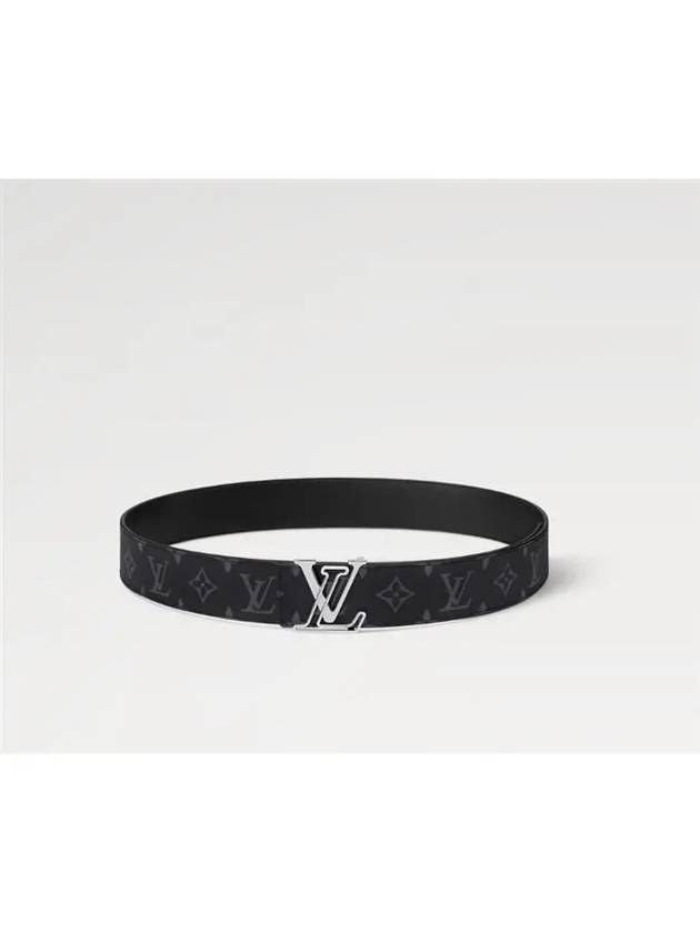 LV Line 40MM Reversible Monogram Eclipse Leather Belt Black - LOUIS VUITTON - BALAAN 5