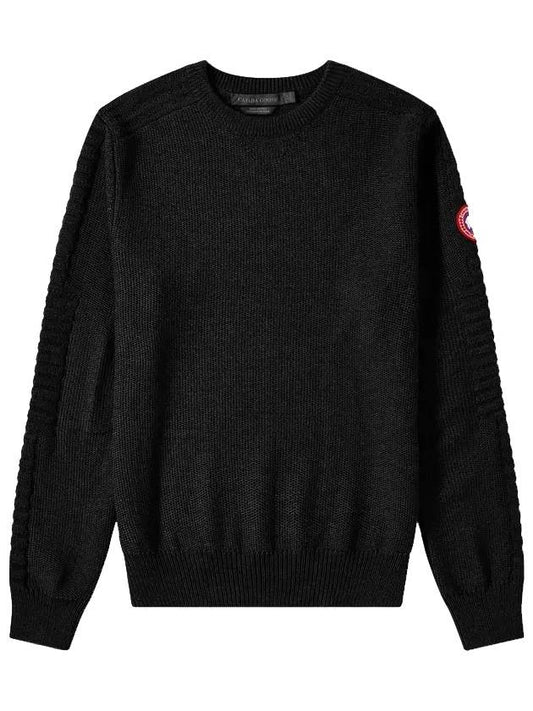 Patterson Merino Wool Knit Top Black - CANADA GOOSE - BALAAN 1