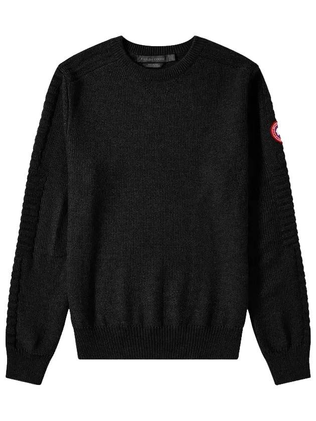 Patterson Merino Wool Knit Top Black - CANADA GOOSE - BALAAN 1