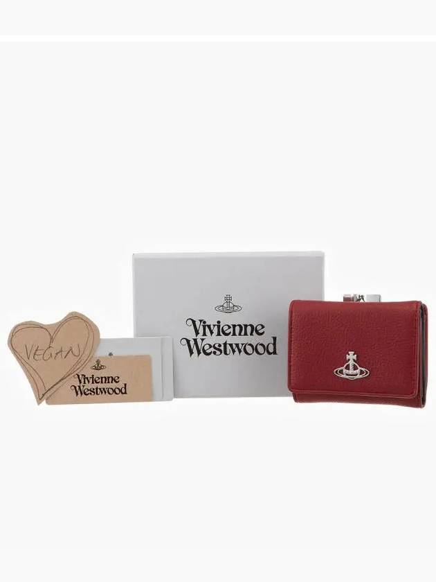 ORB Logo Small Frame Half Wallet Red - VIVIENNE WESTWOOD - BALAAN 4