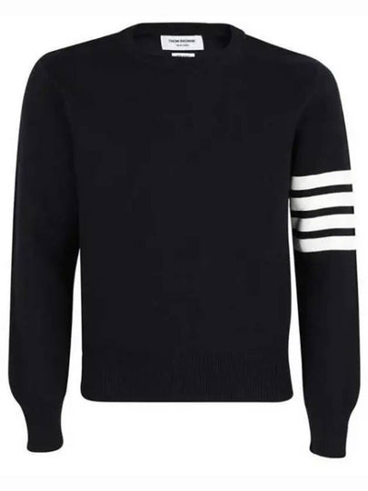 4 Bar Armband Milano Stitch Knit Top Navy - THOM BROWNE - BALAAN 2