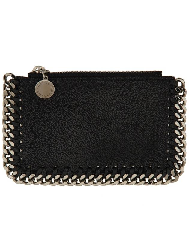 silver Falabella card wallet black - STELLA MCCARTNEY - BALAAN 2