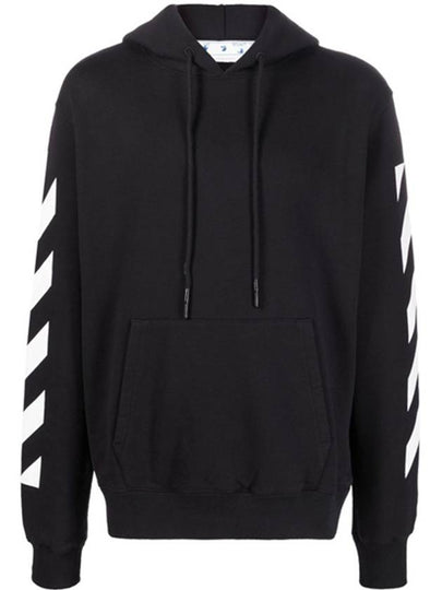 Diag Arrow Printing Hoodie Black - OFF WHITE - BALAAN 2