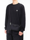 Triangle Logo Re-Nylon Saffiano Cross Bag Black - PRADA - BALAAN 7