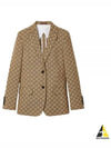 Interlocking G Jacket Beige Ebony - GUCCI - BALAAN 2