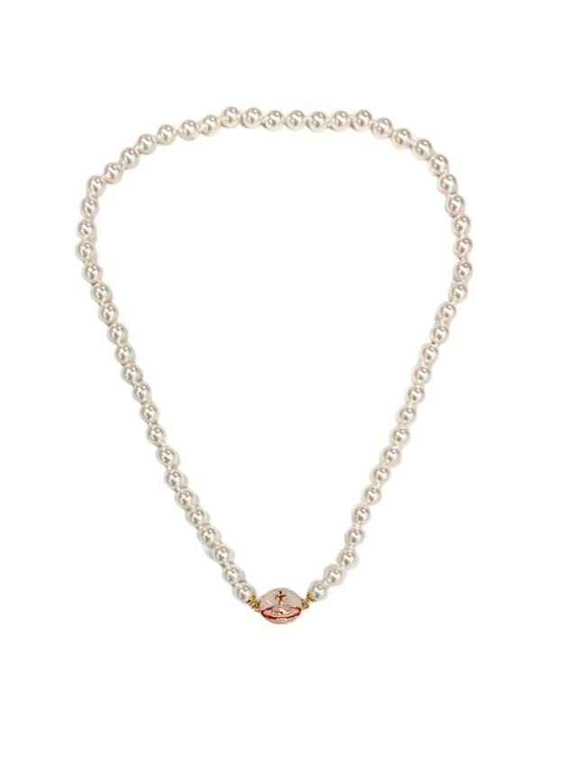 Loelia Pendant Pearl Necklace White Red - VIVIENNE WESTWOOD - BALAAN 1