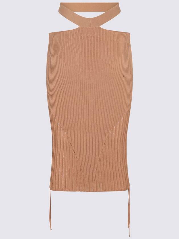 Andreādamo Nude Viscose Blend Skirt - ANDREADAMO - BALAAN 2