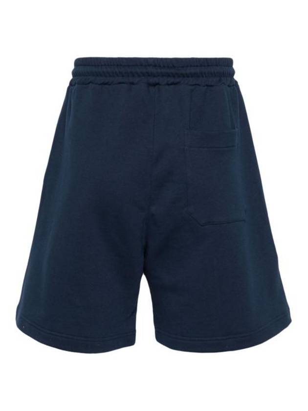 Micro Logo Cotton Shorts Navy - MSGM - BALAAN 3