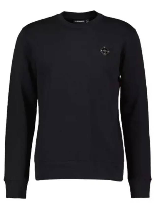 Throw Patch Crew Neck Sweater Black - J.LINDEBERG - BALAAN 2