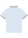 Kids Logo Collar Short Sleeve T Shirt Pale Blue 8058378 Outlet Italy - BURBERRY - BALAAN 2