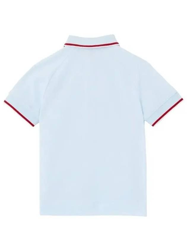 Kids Logo Collar Short Sleeve T Shirt Pale Blue 8058378 Outlet Italy - BURBERRY - BALAAN 2