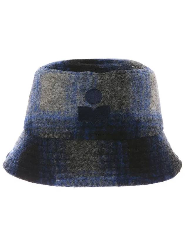 Haley Embroidered Logo Bucket Hat Blue - ISABEL MARANT - BALAAN 3