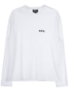 Frankie Logo Print Long Sleeve T-shirt White - A.P.C. - BALAAN 1