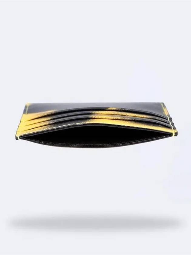 6 Slot Card Wallet Black Yellow - ALEXANDER MCQUEEN - BALAAN 5