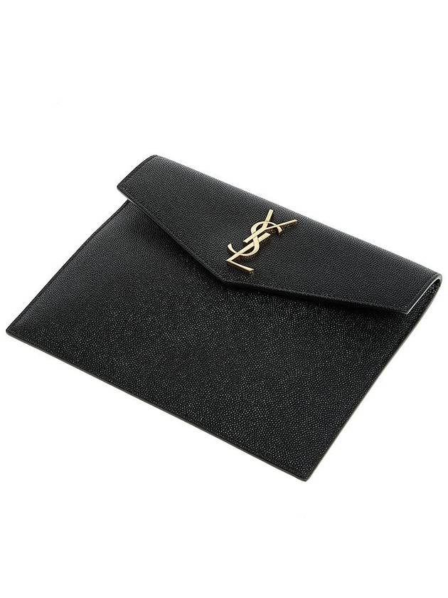 Envelope Uptown Baby Clutch Bag Black - SAINT LAURENT - BALAAN 5