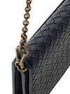 Leather Intrecciato Chain Shoulder Bag Black - BOTTEGA VENETA - BALAAN 9