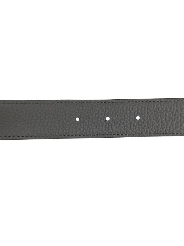 H Buckle 32MM Reversible Leather Belt Noir Etain - HERMES - BALAAN 6