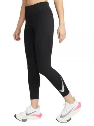 Women's Dri-FIT Fast Swoosh Hybrid Leggings Black - NIKE - BALAAN 1