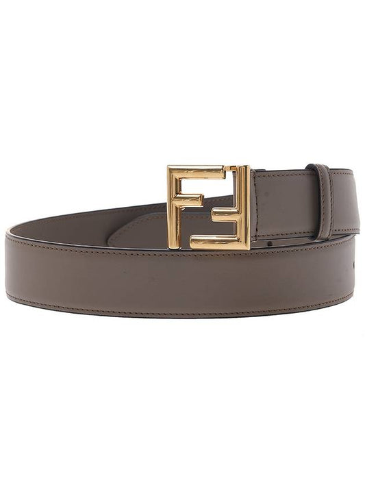 FF stud buckle leather belt brown - FENDI - BALAAN 2