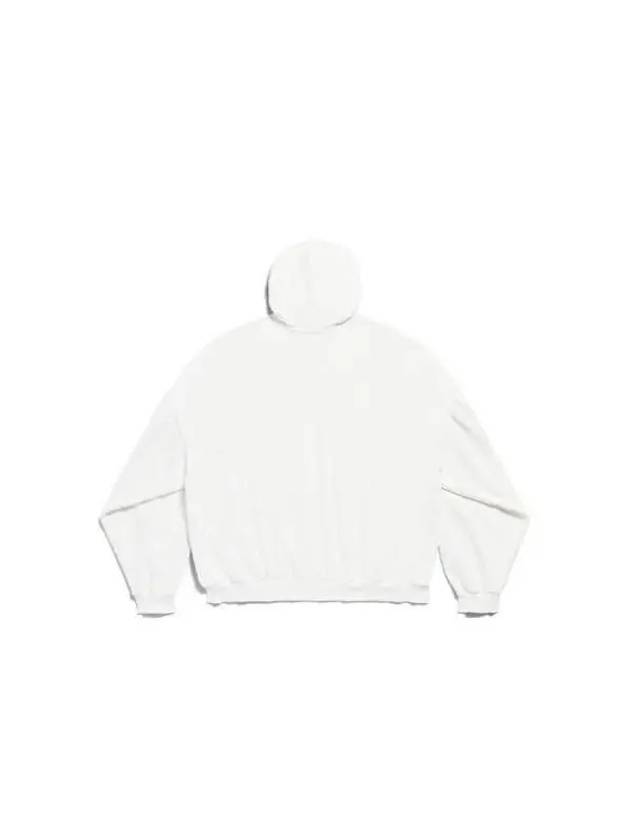 Surfer Logo Print Cotton Hoodie White - BALENCIAGA - BALAAN 6