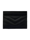 Monogram Chevron Gold Card Wallet 423291 BOW01 - SAINT LAURENT - BALAAN 2