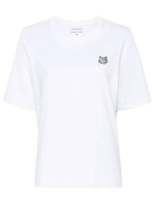 Bold Fox Head Patch Short Sleeve T-Shirt White - MAISON KITSUNE - BALAAN 1