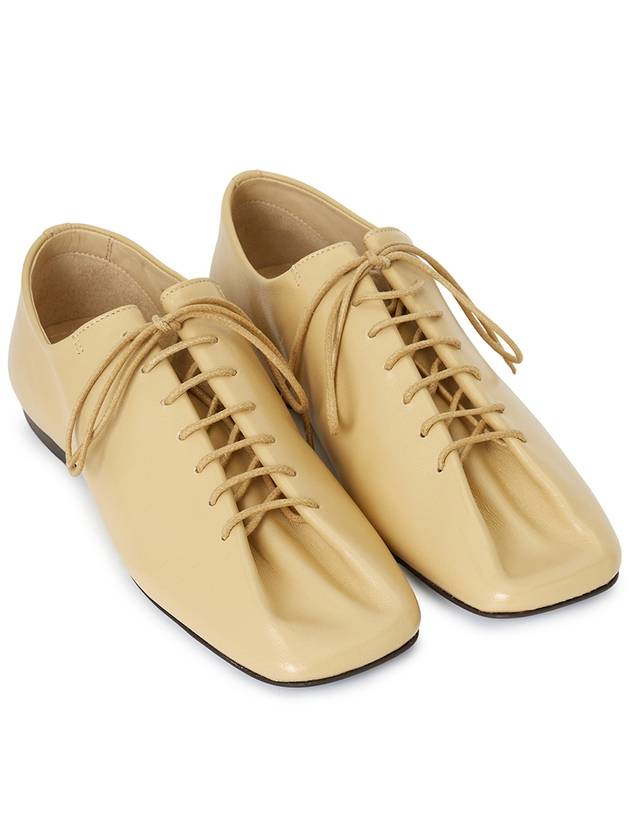 Souris Nappa Leather Flat Classic Derbies Beige - LEMAIRE - BALAAN 4