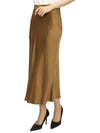 Women's Zurlo Envers Satin A Line Skirt Camel - MAX MARA - BALAAN 6