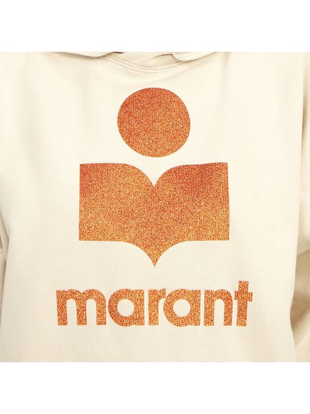 Mansel Logo Print Hoodie Beige - ISABEL MARANT - BALAAN 9