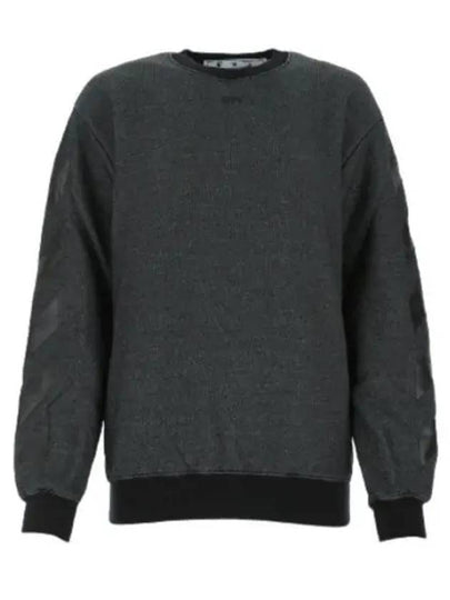 Rubber Diagonal Arrow Sweatshirt Grey - OFF WHITE - BALAAN 2