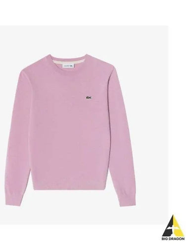 Women s basic crew neck sweater deep pink - LACOSTE - BALAAN 1