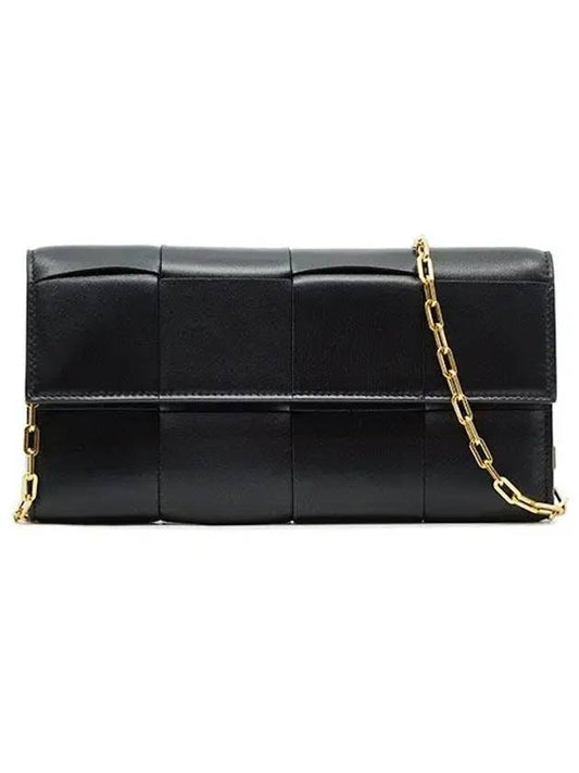 Intrecciato Chain Shoulder Bag Black - BOTTEGA VENETA - BALAAN 2