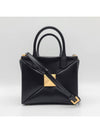 Small One-Stud Tote Bag Black - VALENTINO - BALAAN 2