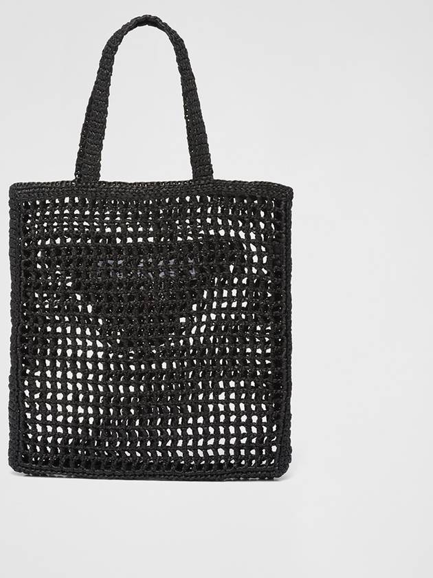 Crochet Tote Bag Black - PRADA - BALAAN 4