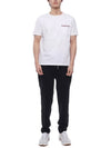 Men's Medium Weight Jersey Tipped Pocket Crewneck Short Sleeve T-Shirt White - THOM BROWNE - BALAAN 4