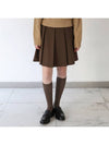 Pleated mini skirt BROWN - STAY WITH ME - BALAAN 1