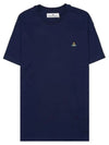 ORB Logo Cotton Short Sleeve T-Shirt Navy - VIVIENNE WESTWOOD - BALAAN 2