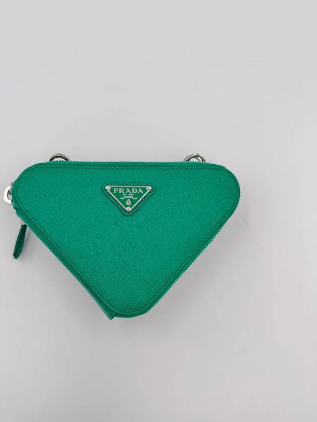 Saffiano Triangle Mini Pouch 1NR015 - PRADA - BALAAN 1