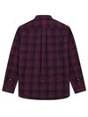 Men s multi check long sleeve shirt 6024GXUC WINE - BLACK&WHITE - BALAAN 2