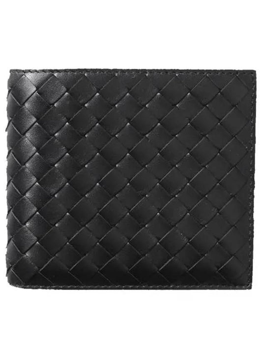 Intrecciato Weaving Half Wallet Black - BOTTEGA VENETA - BALAAN 2