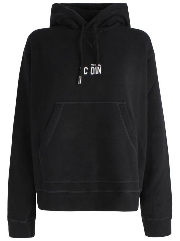 Women's Mini Icon Logo Hooded Top Black - DSQUARED2 - BALAAN 2