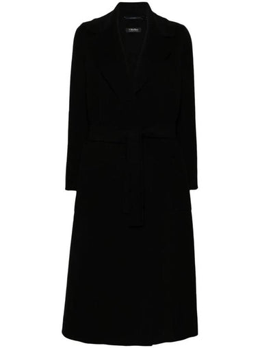 Paolor virgin wool robe single coat black - S MAX MARA - BALAAN 1